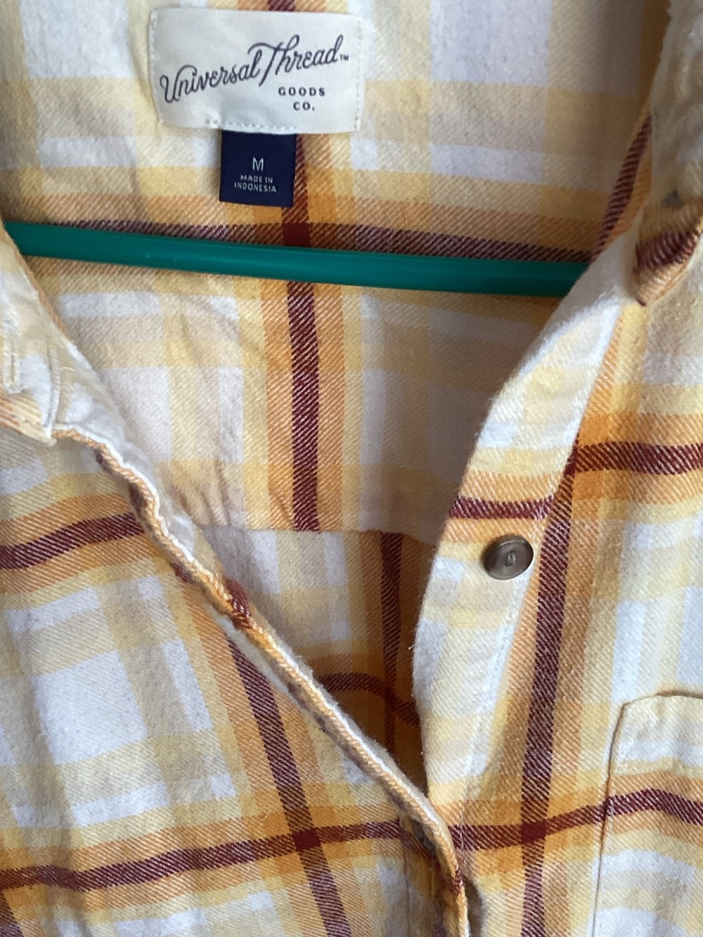 Universal Thread Yellow and Brown Plaid Lightweight Shirt Jacket